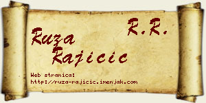 Ruža Rajičić vizit kartica